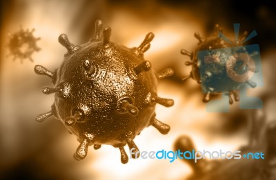 Hiv Cell Stock Image