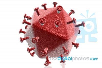 HIV Virus Stock Image