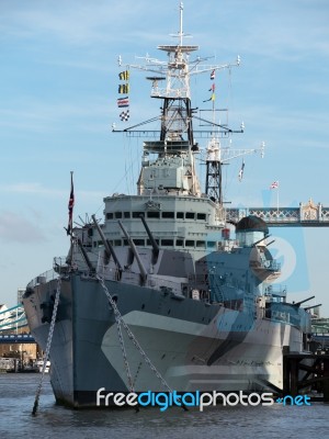 Hms Belfast Stock Photo