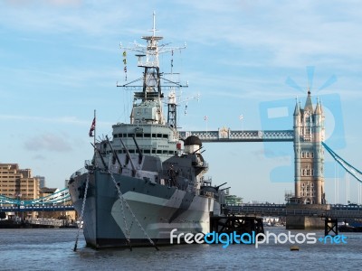 Hms Belfast Stock Photo