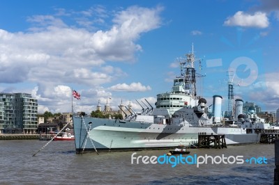 Hms Belfast Stock Photo