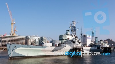 Hms Belfast Stock Photo