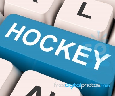 Hockey Key Means Game Or Sport
 Stock Image