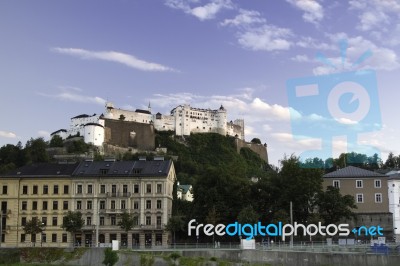 Hohensalzburg Fortress In Salzburg Stock Photo