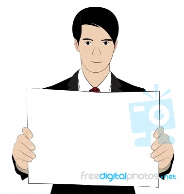 Hold Paper 2 Stock Image