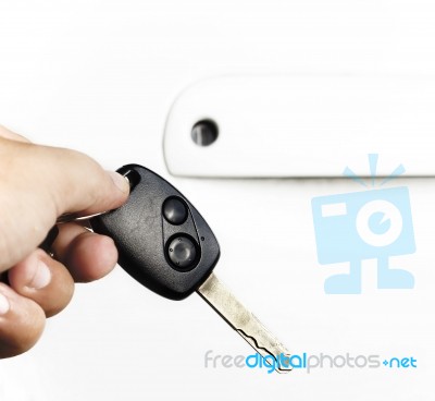 Holding Car Keys Stock Photo