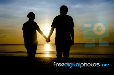 Holding Hands Stock Photo