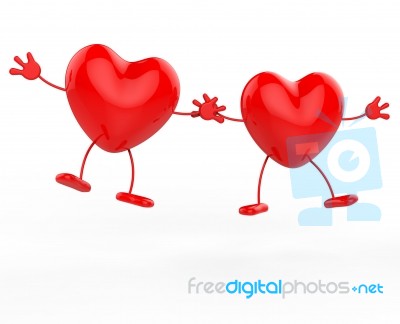 Holding Hands Represents Valentine Day And Friendship Stock Image