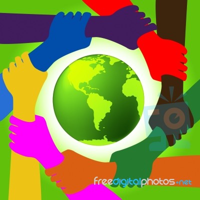 Holding Hands Shows Union Togetherness And Bonding Stock Image