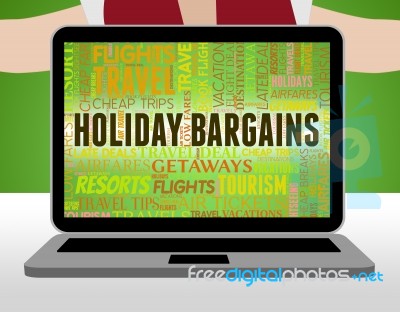 Holiday Bargains Represents Holidays Promotional And Vacation Stock Image