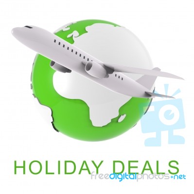 Holiday Deals Means Vacation Discounts 3d Rendering Stock Image