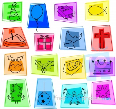 Holiday Icons Stock Image