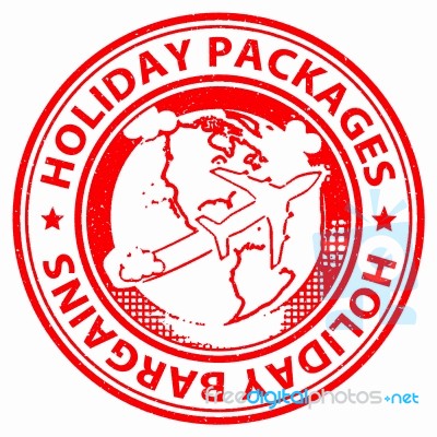 Holiday Packages Shows Fully Inclusive And Break Stock Image