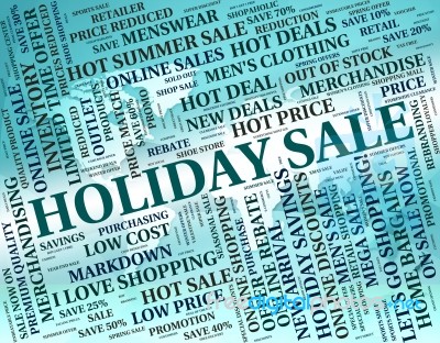 Holiday Sale Shows Go On Leave And Bargain Stock Image