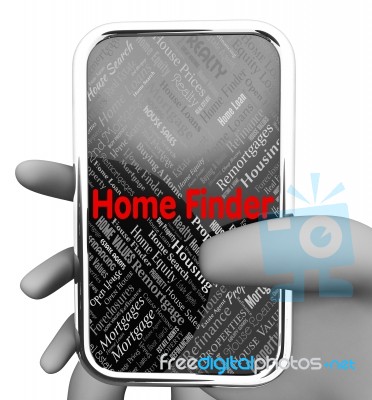 Home Finder Means Search For And Pinpoint 3d Rendering Stock Image