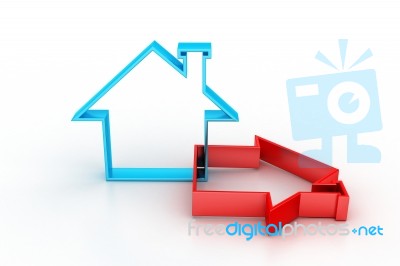 Home Icon Connected With Each Stock Image