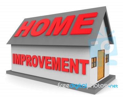 Home Improvement Indicates House Renovation 3d Rendering Stock Image