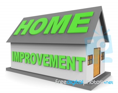 Home Improvement Indicates Property Renovation 3d Rendering Stock Image