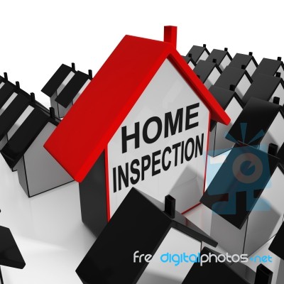 Home Inspection House Means Review And Scrutinize Property Stock Image