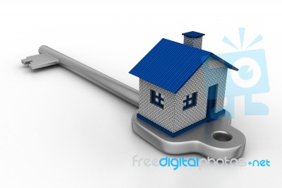 Home Key Concept Stock Image