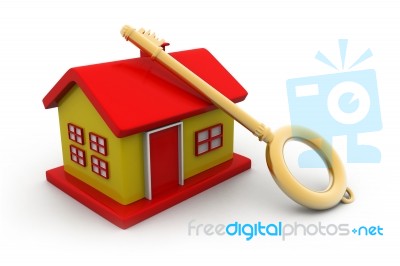 Home Key Concept Stock Image