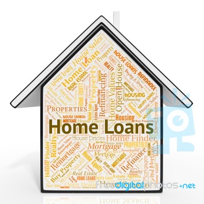 Home Loans Shows Credit Funding And Lends Stock Image