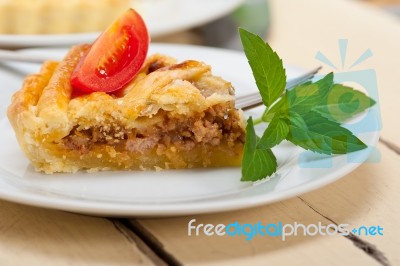 Home Made Beef Pie Stock Photo