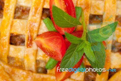 Home Made Beef Pie Stock Photo