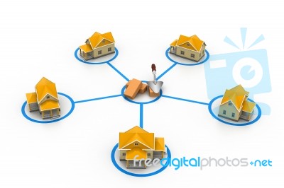 Home Network Stock Image