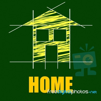 Home Plans Indicates Architect Apartment And Bungalow Stock Image