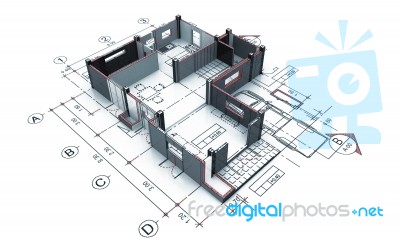 Home Plot Plan Stock Image