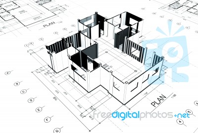 Home Plot Plan Stock Image