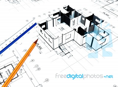 Home Plot Plan Stock Image