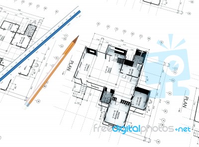 Home Plot Plan Stock Image