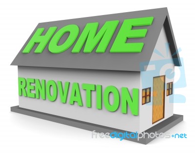 Home Renovation Means Improving Real Estate 3d Rendering Stock Image