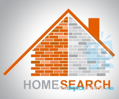 Home Search Shows Gathering Data And Analyse Stock Image