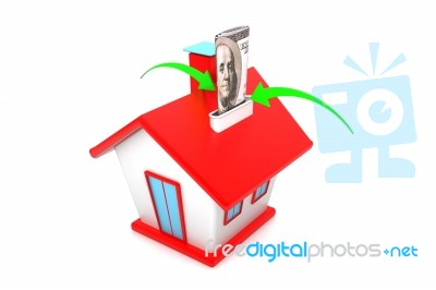 Home With  Dollar Stock Image