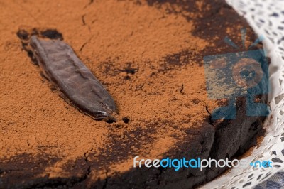 Homemade Carob Bean Cake Stock Photo