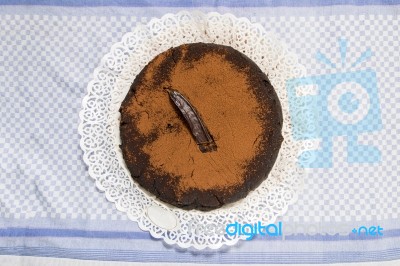 Homemade Carob Bean Cake Stock Photo