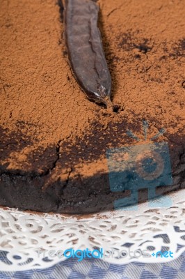 Homemade Carob Bean Cake Stock Photo