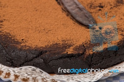 Homemade Carob Bean Cake Stock Photo