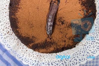 Homemade Carob Bean Cake Stock Photo