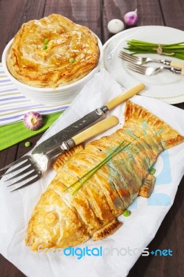 Homemade Fish Pie Stock Photo