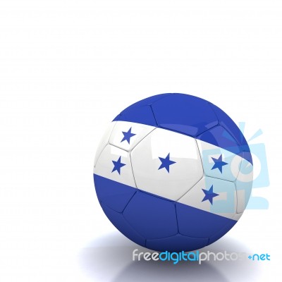 Honduras Flag Soccer Ball Isolated White Background Stock Image