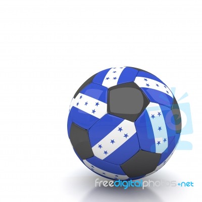 Honduras Flag Soccer Ball Isolated White Background Stock Image