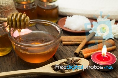 Honey And Spa Treatment Stock Photo