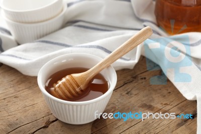 Honey Dipper Delicious Sweet Healthy Still Life Closeup Stock Photo