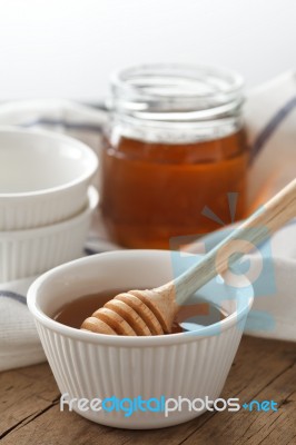 Honey Dipper Delicious Sweet Healthy Still Life Closeup Stock Photo