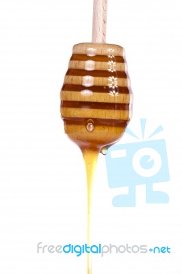 Honey Dripping Stock Photo