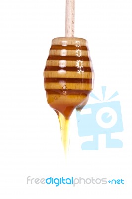 Honey Dripping Stock Photo